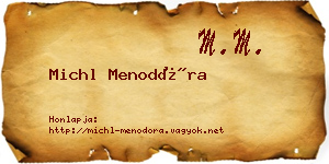 Michl Menodóra névjegykártya